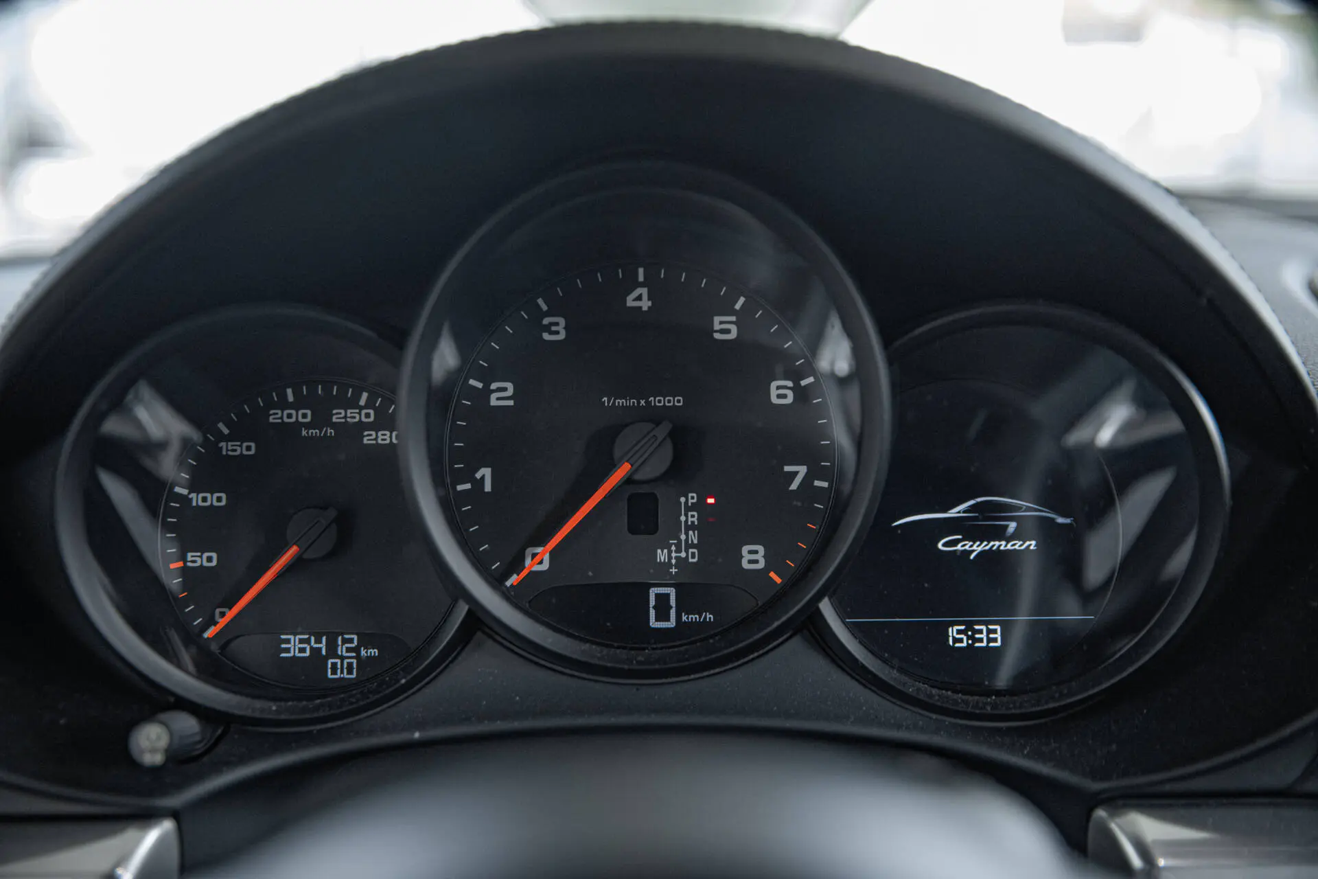 Tableau de bord et compteur de vitesse Porsche 718 Cayman