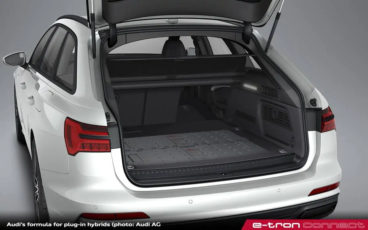 découvrez le coffre spacieux de l'audi a6 e-tron, alliant élégance et praticité. parfait pour vos trajets quotidiens ou vos escapades, il offre une capacité de chargement impressionnante tout en préservant le style et le confort caractéristiques de la marque audi.